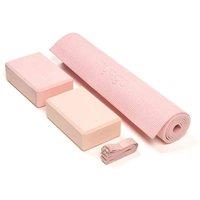 Yoga Starter Set - Yoga Mat, 2 Yoga Blocks and Yoga Strap - Choice of Colour