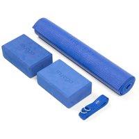 Myga Yoga Entry Mat Strap & Pair Of Blocks - Royal Blue, Blue