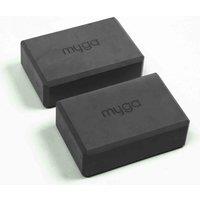 Myga Pair Of Foam Yoga Blocks - Black, Black