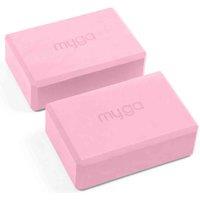 Myga Pair Of Foam Yoga Blocks - Dusty Pink, Pink