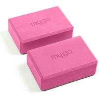 Myga Pair Of Foam Yoga Blocks - Plum, Purple