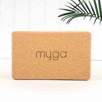 Myga Pair Of Yoga Blocks - Cork, Brown
