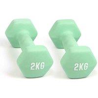 Myga Dumbbell - 2Kg - Pair, Green