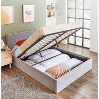 Home Treats Double Ottoman Bed Frame Grey Storage Bed With Mattress