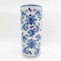 Minster Stylish Living MSL 18" Round Blue & White Umbrella Stand, Multi