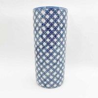 Minster Stylish Living MSL 18" Round Blue & White Umbrella Stand, Multi