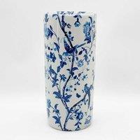 Minster Stylish Living MSL 18" Round Blue & White Bird Umbrella Stand, Multi