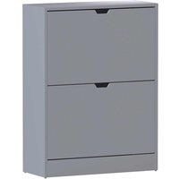 Vida Designs 2 Drawer Shoe Cabinet - Grey, Grey