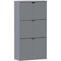 Vida Designs 3 Drawer Shoe Cabinet - Grey, Grey