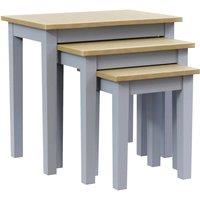 Vida Designs Yorkshire Nest Of 3 Tables - Oak and Grey, Multi