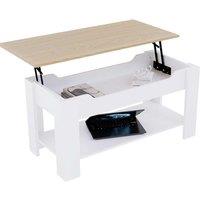 Vida Designs Lift Up Coffee Table Oak & White