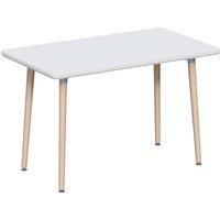 Vida Designs Batley 4 Seater Square Dining Table White, White