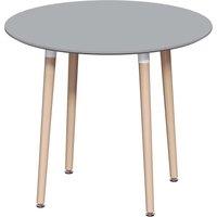 Vida Designs Batley 4 Seater Round Dining Table Grey, Grey