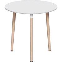Vida Designs Batley 3 Seater Round Dining Table White, White