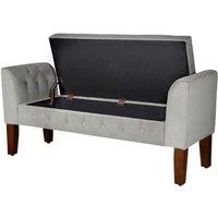 Essential Living Oxford Upholstered Storage Bench - Dove Grey, Grey