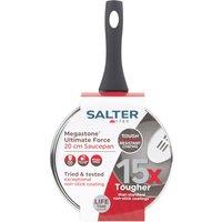 Salter Megastone Ultimate Force 20cm Saucepan - Black, Black