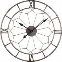 Outside In 23.5In London Wall Clock, Black