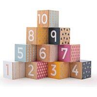 Bigjigs Toys 10 Wooden Number Blocks Sorting Toy, Multi