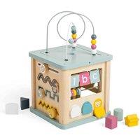 Bigjigs Toys Wooden Activity Cube With Shape Sorter, Multi