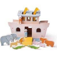 Bigjigs Toys Wooden Noah's Ark Playset, Multi