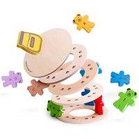 Bigjigs Toys Teddy Tumbling Tower Game, Multi
