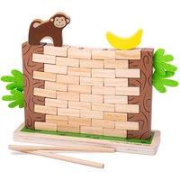 Bigjigs Toys Jungle Crash Game Tumble Tower, Cream