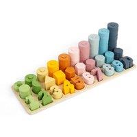 Bigjigs Toys 1-10 Wooden Counting Puzzle Board, Multi
