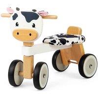 Bigjigs Toys Wooden Ride On Cow, White