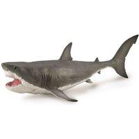 Bigjigs Toys Collecta Megalodon Dinosaur Toy With Movable Jaw Hand Painted, Grey