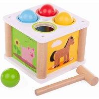 Bigjigs Toys Wooden Tap Tap Ball Hammer Toy, Multi
