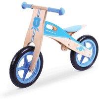 Bigjigs Toys My First Wooden Balance Bike Push And Go - Blue, Blue
