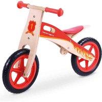Bigjigs Toys My First Wooden Balance Bike Push And Go - Red, Red