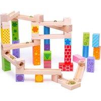 Bigjigs Toys Wooden Marble Run Playset, Multi
