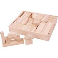 Bigjigs Toys Large Wooden Stacking Blocks, Cream