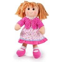 Bigjigs Toys 'becky' Soft Plush Ragdoll, Pink