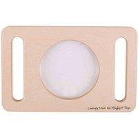 Bigjigs Toys Two Handed Wooden Magnifier Glass, Cream