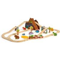 Bigjigs Toys Bigjigs Rail Wooden Dinosaur Train Set, Multi
