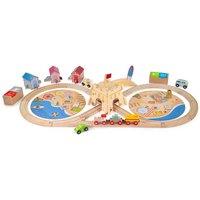 Bigjigs Toys Bigjigs Rail Wooden Coastal Clean Up Train Set, Multi
