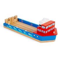 Bigjigs Toys Bigjigs Rail Wooden Train Ferry With Folding Access Ramp, Blue