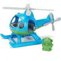 Bigjigs Toys Green Toys Helicopter With Two Spinning Rotors, Blue