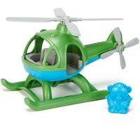 Bigjigs Toys Green Toys Helicopter With Two Spinning Rotors, Green