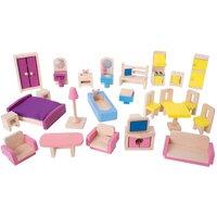 Bigjigs Toys Wooden Dolls Furniture Set, Multi