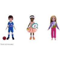 Bigjigs Toys Lottie Dolls 3 Branksea Sports Club Outfits, Blue