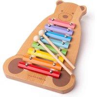 Tidlo Wooden Musical Bear Xylophone, Multi