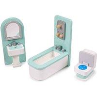 Tidlo Wooden Dolls House Bathroom Furniture 3 Piece Set, Blue