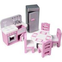 Tidlo Wooden Dolls House Kitchen Furniture Set, Pink
