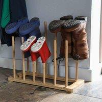 Garden Gear Bamboo 6 Pair Boot Stand, Brown