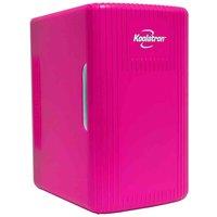 Koolatron 6L Retro Mini Fridge 8 Can Cooler/Warmer, Pink, Pink