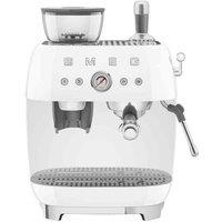 Smeg Espresso Coffee Machine With Grinder In White, White