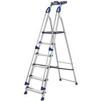 Werner Mastertrade Platform Step Ladder 4 Tread, Silver